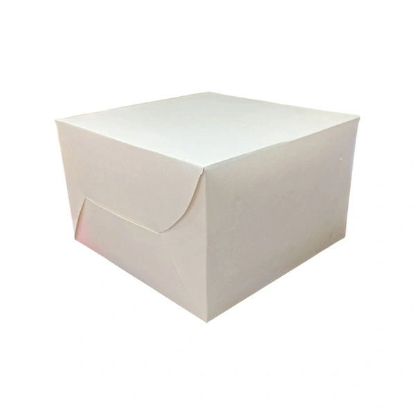 The Baking Curv 8x8 Plain White Cake Box  