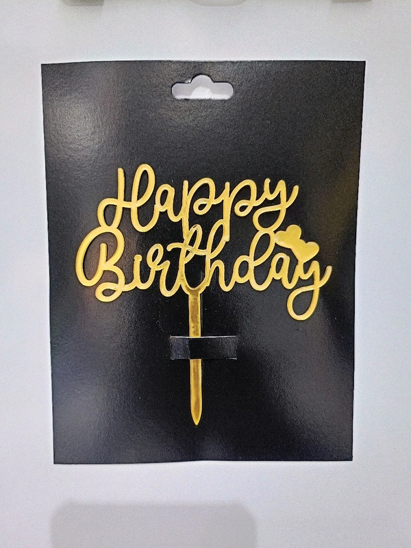 The Baking Curv Acrylic Happy Birthday Topper