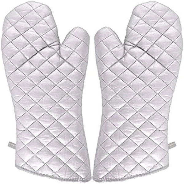 The Baking Curv Silver Baking Oven Gloves for Ideal Use in Homes, Bakeries, Hotels