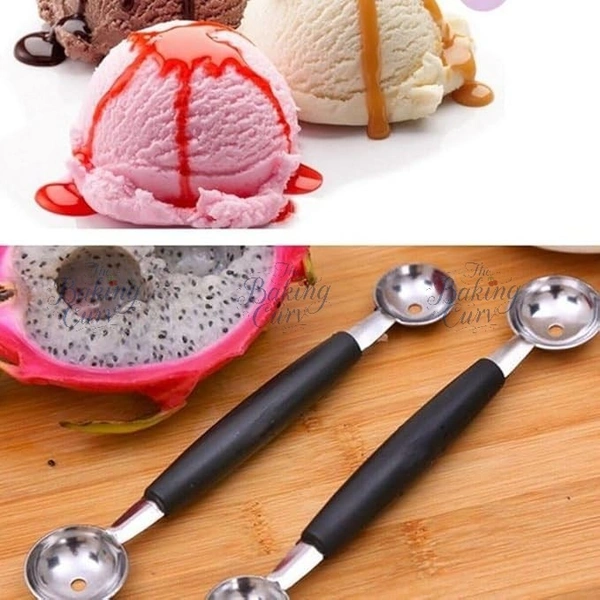 The Baking Curv Steel Double end Scoop Melon Baller Melon Fruit Baller Scoop