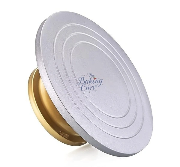 The Baking Curv Heavy-Duty Metal Turntable – Smooth Rotating Cake Decorating Stand