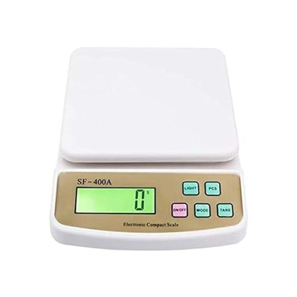 The Baking Curv Digital Kitchen Weighing Scale (SF 400-A) – Compact, High-Precision Weight Machine for Cooking, Baking & Dieting (Up to 10kg)