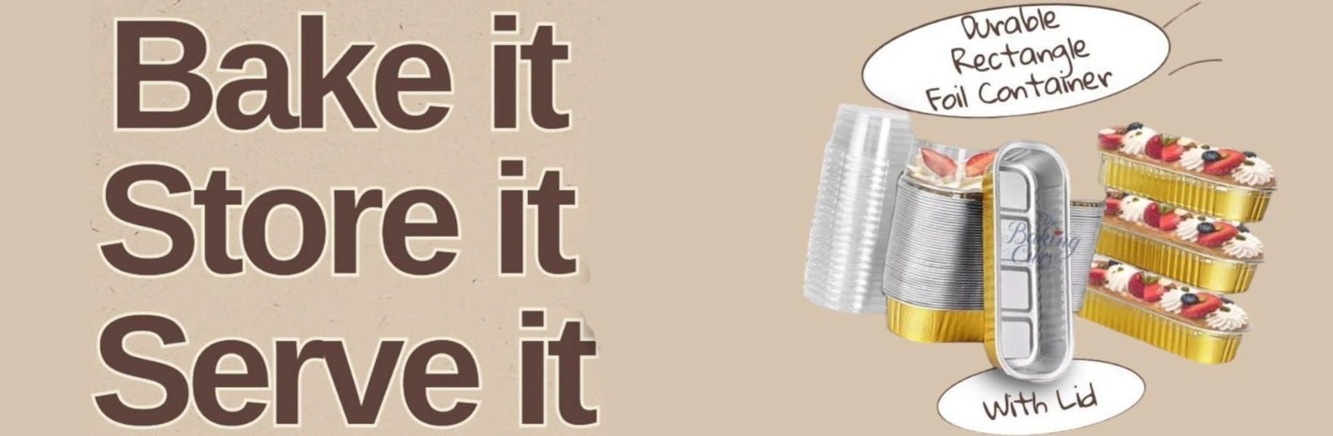 Rectangle Foil Container With Lid