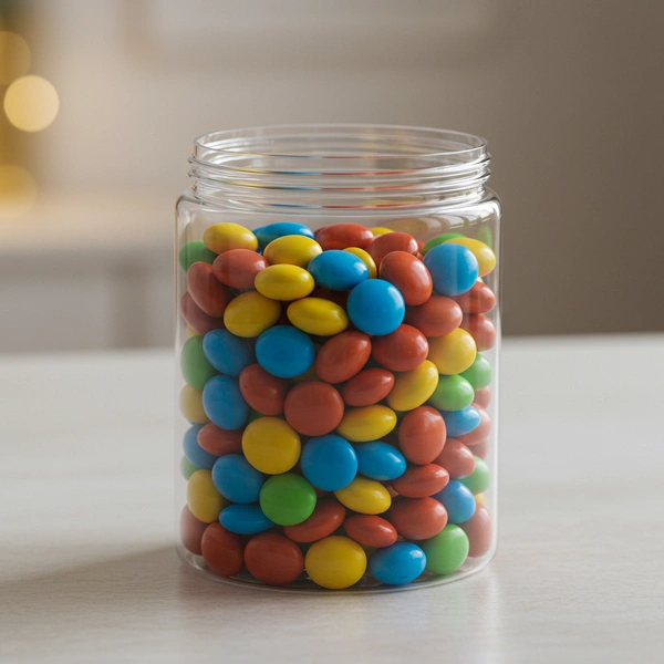 The Baking Curv Transparent Pet Jar 3" Dia 4 inch height (400ml) (CP-14) Mummy Jar