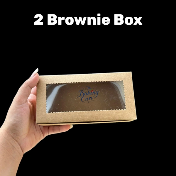 The Baking Curv Kraft 2 Brownie Box 