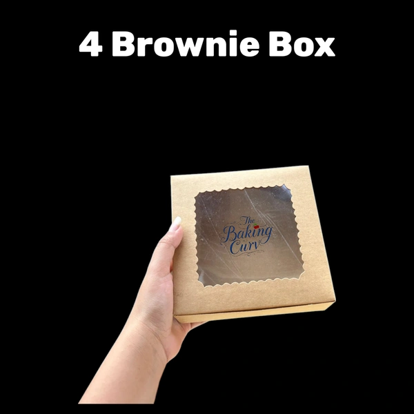 The Baking Curv Kraft 4 Brownie Box 