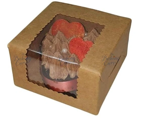 The Baking Curv Kraft 1 Brownie Box Brown 