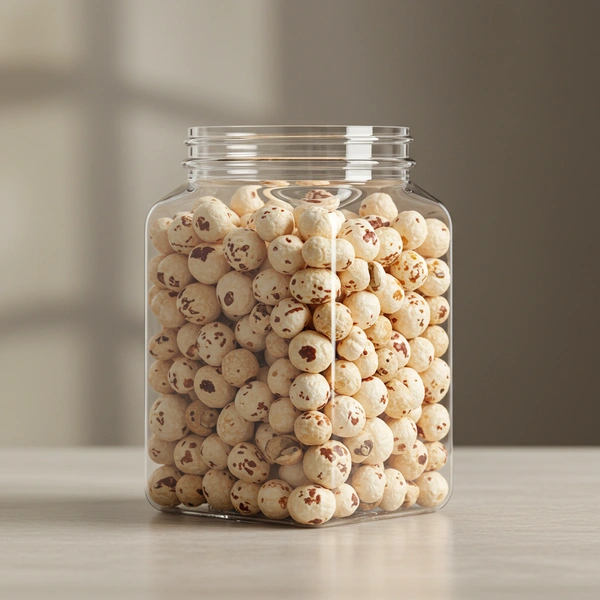 The Baking Curv Transparent Square Pet Jar 3" Dia 4 inch height (500ml)