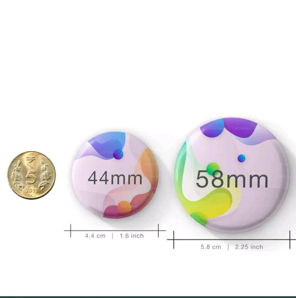 BADGES 44 mm set of 50 pieces