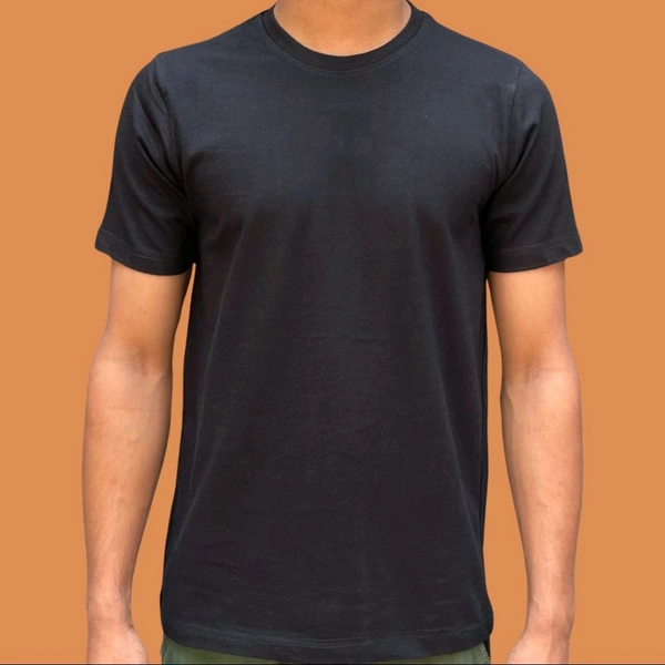 Tshirt Plain Premium Cotton Black - XXXL