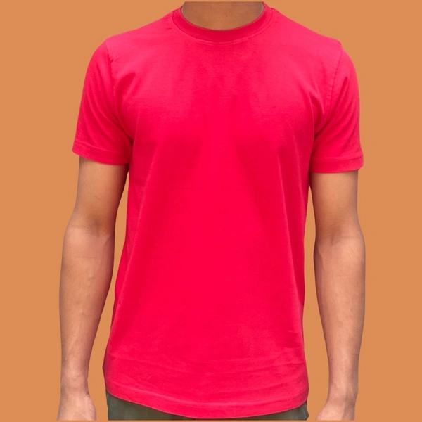 T-shirt Plain Premium Cotton Red  - L