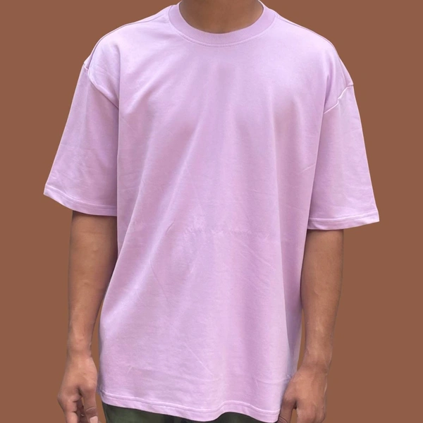Oversized Drop-shoulder Lavender 100% Cotton - XL