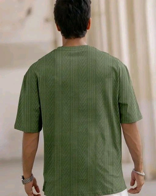 Men Solid Casual Pink T-Shirt  - M