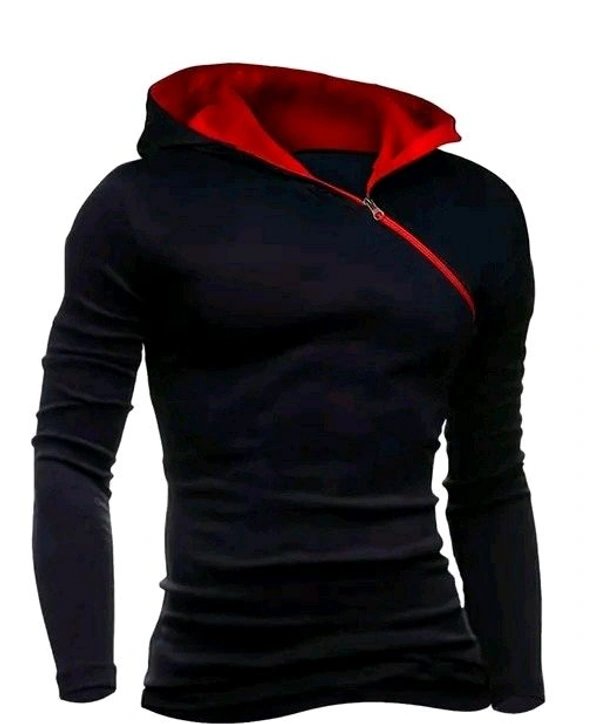 EyeBogler Self Design Men Hooded Neck T-Shirt - Mine Shaft, Black, M