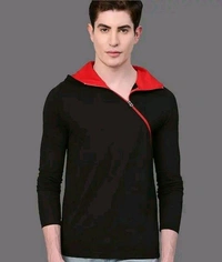 EyeBogler Self Design Men Hooded Neck T-Shirt - Mine Shaft, Black, M