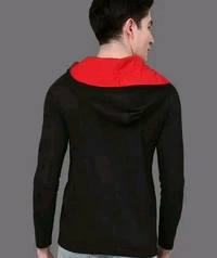 EyeBogler Self Design Men Hooded Neck T-Shirt - Mine Shaft, Black, M