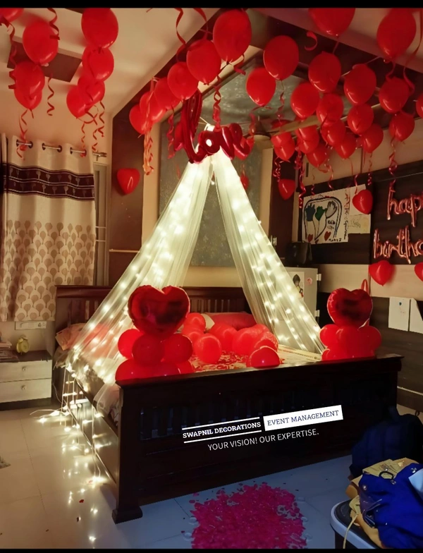 Romantic Room Decoration for Anniversary & Surprise Events ❤️✨