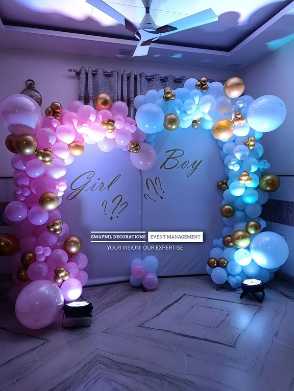 Elegant Gender Reveal Balloon Dรฉcor ๐๐โจ