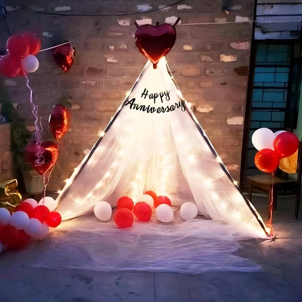 Romantic Anniversary Tent Decoration
