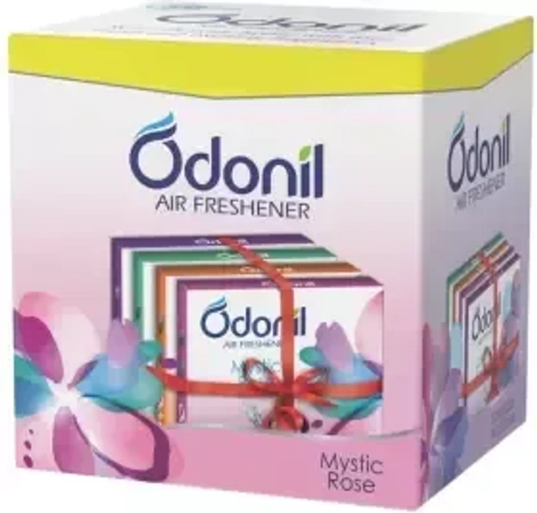 Odonil Bathroom Air Freshener | Assorted Blocks | Mixed Fragrance | Long Lasting Odour Blocks  (4 x 48 g)