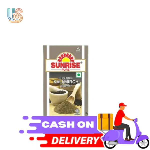 Sunrise Pure Black Pepper Powder, Kali Mirch Powder - 50GM