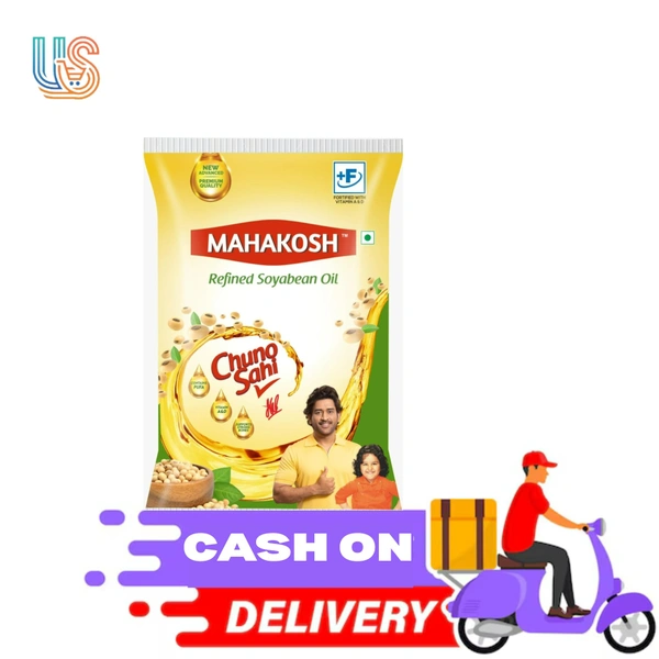 Mahakosh Refined Soyabean Oil Pouch (Soyabean Tel) - 840gm
