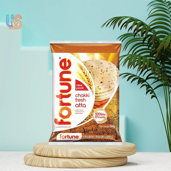 FORTUNE Chakki Fresh Atta (Gomer aata)  - 5kg