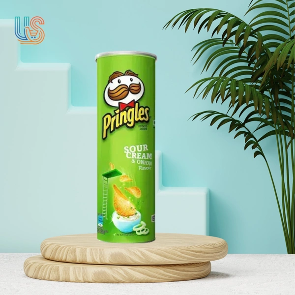 Pringles Sour Cream and Onion Potato Crisps - 107 G