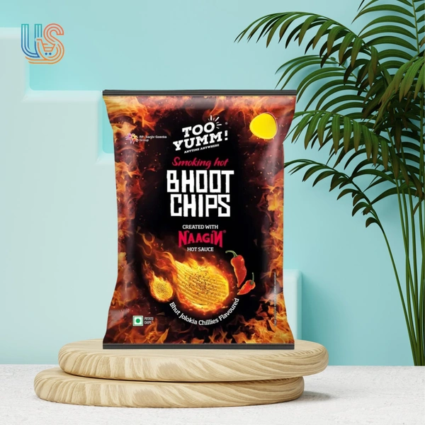 Too Yumm! Bhoot Created With Naagin Hot Sauce Bhut Jolokia Chillies Potato Chips   - 44gm