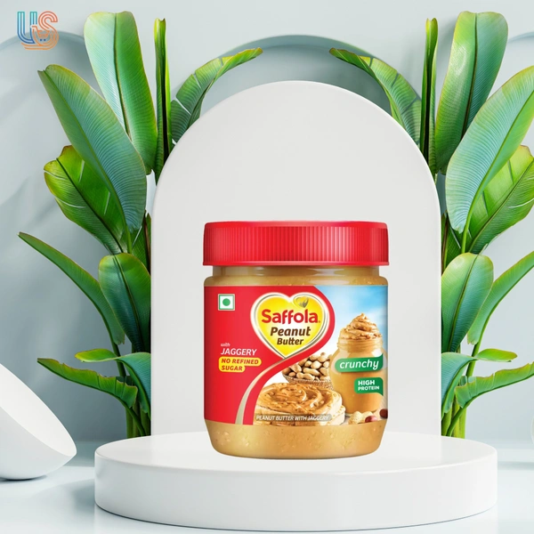 Saffola Peanut Butter with Jaggery, Crunchy, High Protein, No Refined Sugar (Nut Butter)  - 350GM