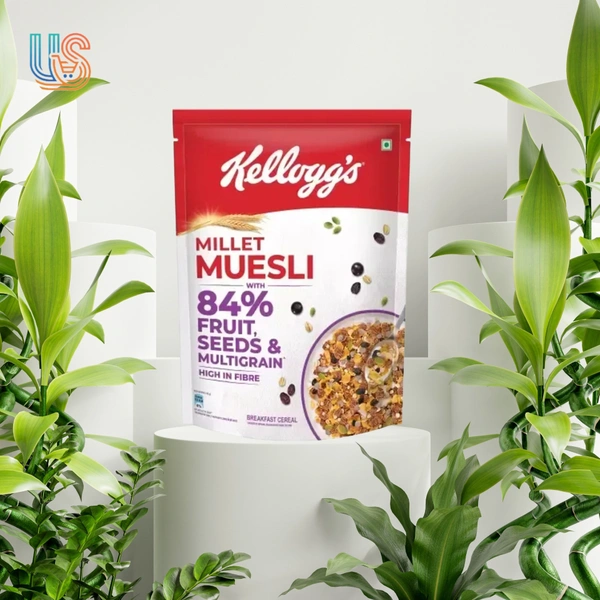 Kellogg's Millet Muesli 84% Fruit, Seed & Multigrain Pouch   - 500gm