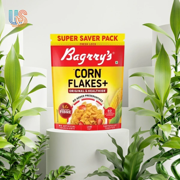Bagrry's Corn Flakes Plus Original & Healthier (with Fibre Power) Pouch   - 800gm