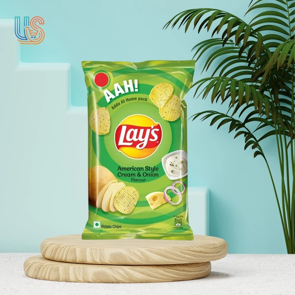 Lay's American Style Cream and Onion Chips   - 80gm
