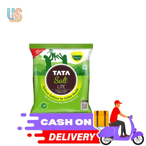 Tata Salt Lite Namak, 15% Low Sodium, Reduce Sodium for Active Health Iodized Salt (Iodized nun)   - 1kg