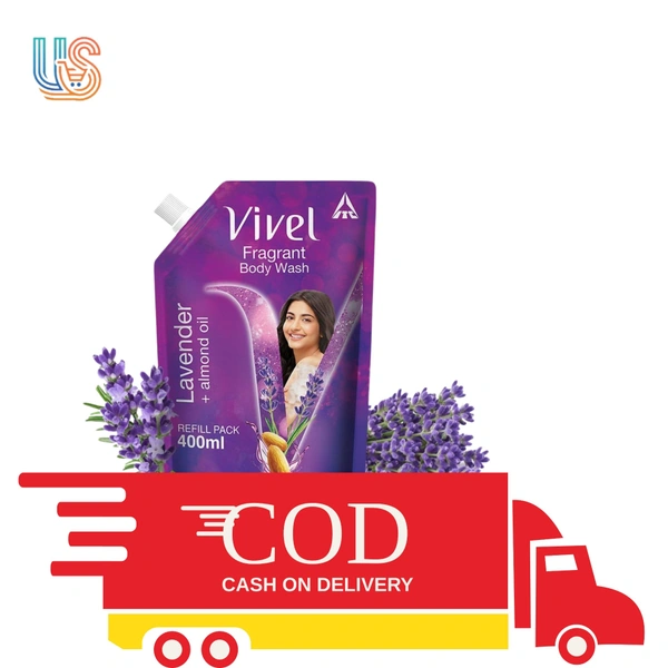 Vivel Fragrant Body Wash, Lavender & Almond Oil Shower Gel - 400ML