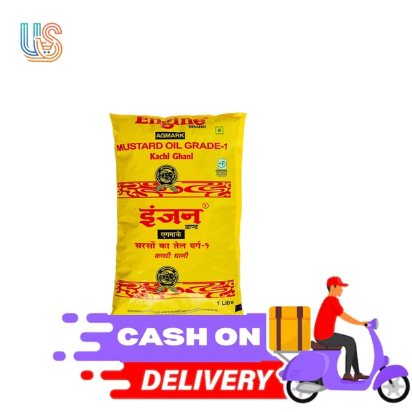 Engine Mustard Oil Pouch (Sarsher Tel)  B2B - 1Ltr Pouch