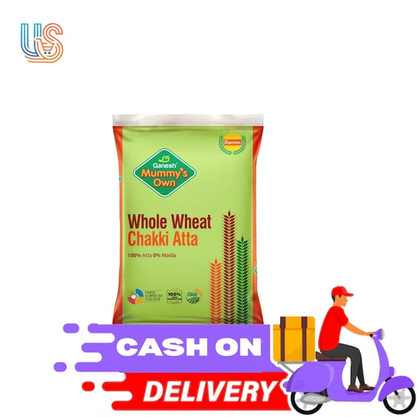 Ganesh Whole Wheat Chakki Atta (Gomer aata)  B2B - 1KG