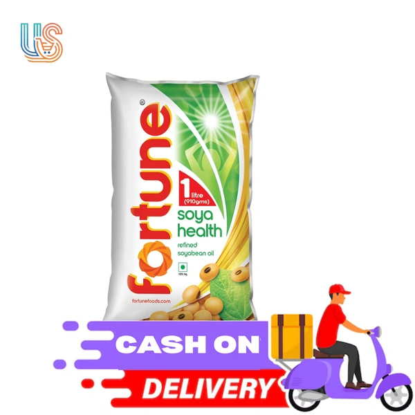 FORTUNE Soya health refined Soyabean Oil Pouch  - 870gm