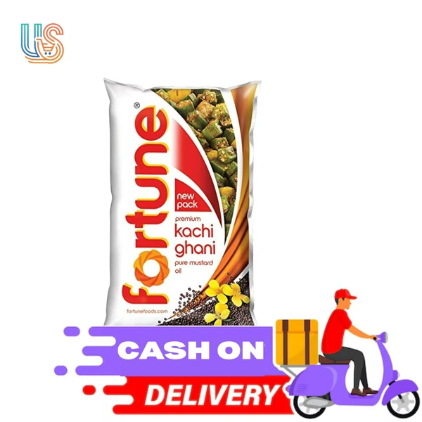FORTUNE Premium kachi ghani pure Mustard Oil  (Sarsher Tel) B2B - 1Ltr Pouch