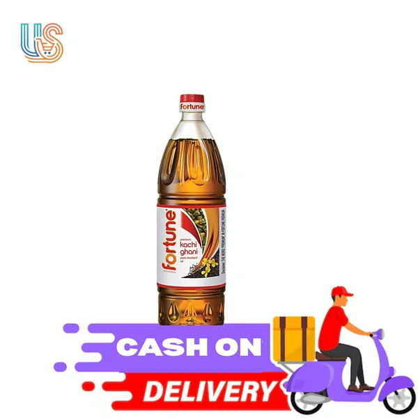 FORTUNE Premium kachi ghani pure Mustard Oil PET Bottle (Sarsher Tel)  B2B - 1Ltr Bottle
