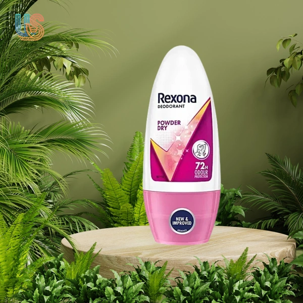 Rexona-Rollon Underarm Roll On Deodorant For Women - Powder Dry,  - 50 ML