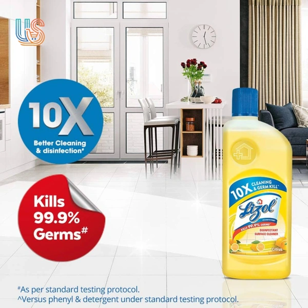Lizol Disinfectant Surface and Floor Cleaner Citrus - 1LTR