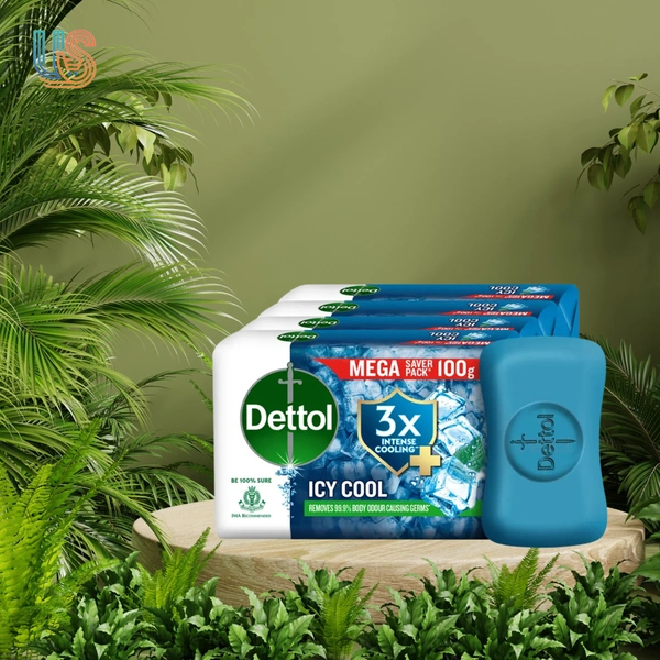 Dettol ICY Cool Soap - (4 x 100 g)