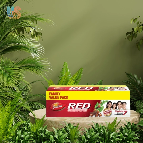 Dabur Red Paste |Family Saver Pack |Treats Bad Breath |Cavity Protection| 13 Herbs Toothpaste  (Toothbrush Worth Rs.21 Free)   - 300GM
