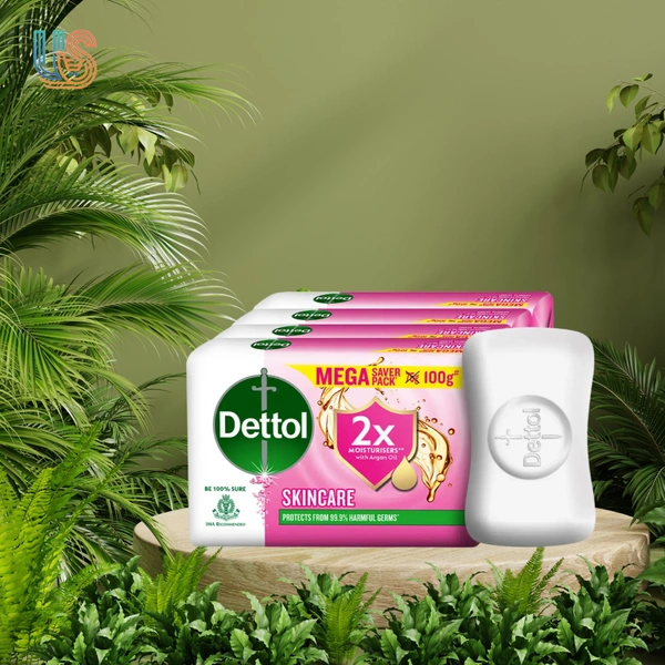 Dettol Skincare Moisturizing Bathing Soap With 2x moisturisers - 100GM X 4