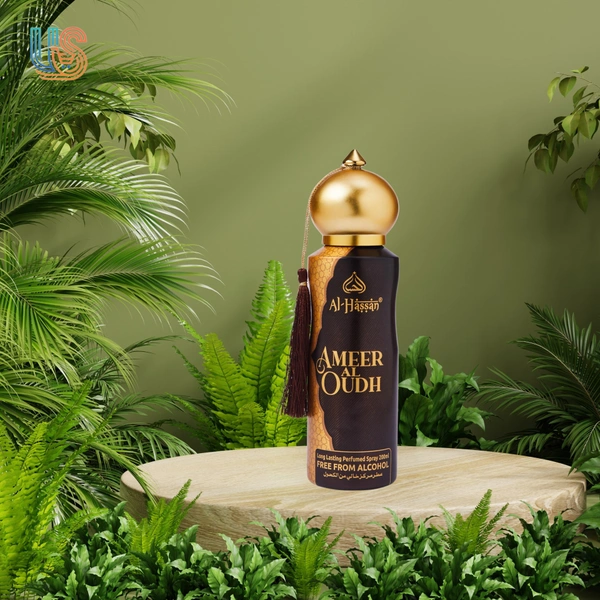 Al - Hassan Ameer Al Oudh Perfumed Spray For Men & Women - 200ml | Long Lasting & Captivating Fragrance | Body Spray - 200ML