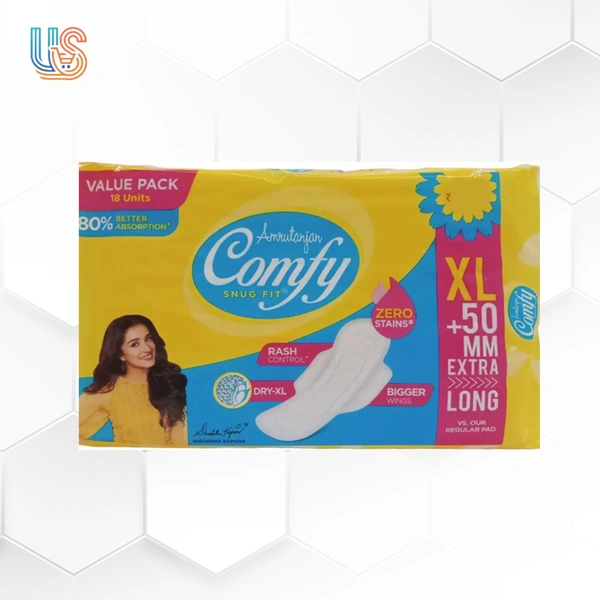 Comfy Snug Fit Dry XL - Value pack 18's pads Sanitary Pad  - (Pack of 18)