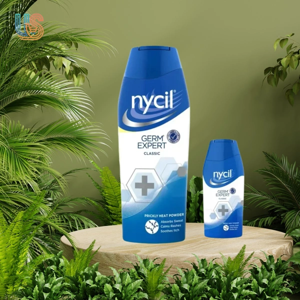 NYCIL Germ Expert Prickly Heat Powder Classic (Get Classic 60 g Extra) - 150GM