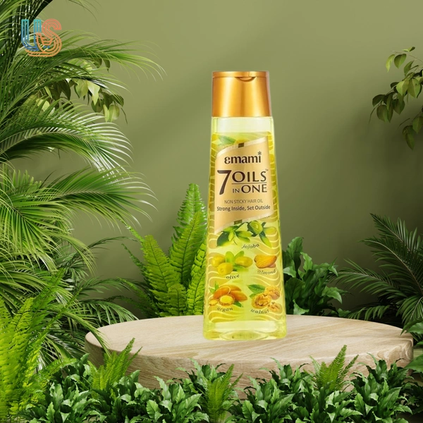 Emami 7 Oils in One Hair Oil | Makes Hair 20x Stronger and Manageable | Coconut Oil, Amla, Jojoba, Olive, Walnut, Argan & Almond Oils  - 500 ML