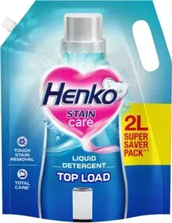 Henko Stain Care Detergent Liquid Top Load Liquid Detergent  (2 L)